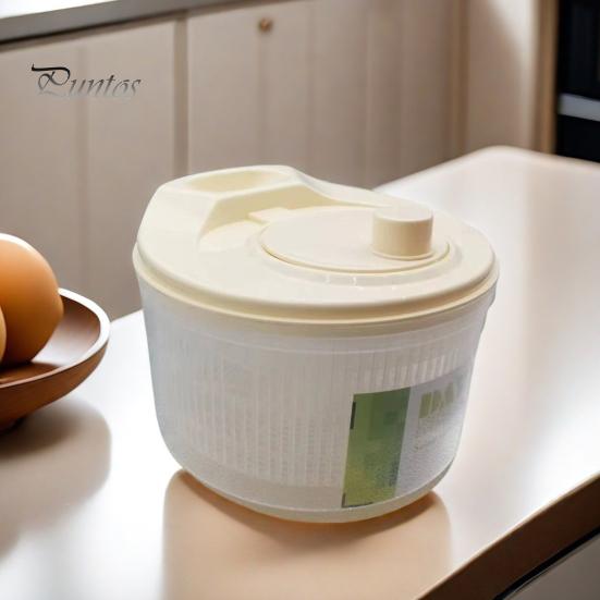 Food Grade Vegetable Strainer Salad Spinner, Manual Quick Drying Fruit Washer, Multi Functional with Large Capacity Spinner Slicing Blade Design,