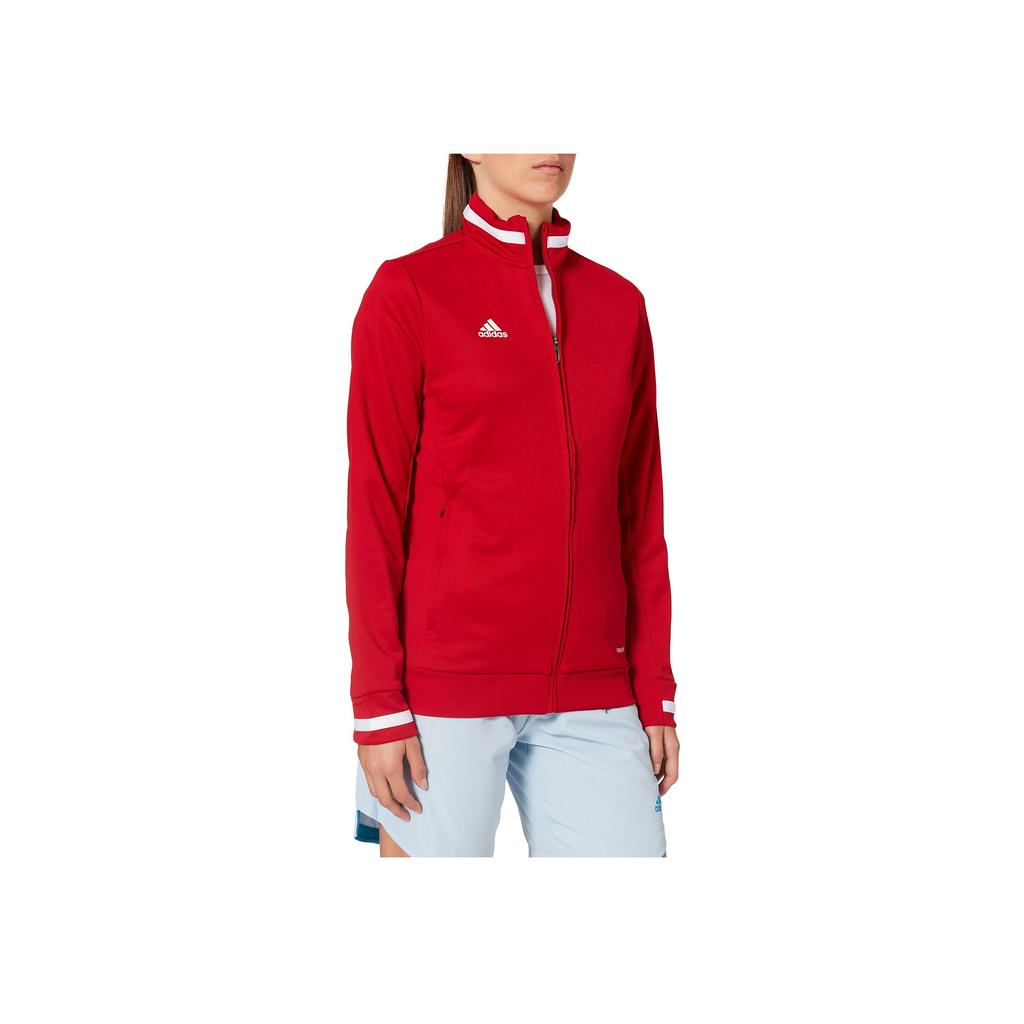 Adidas Stand Collar Zip Design Logo Print Jacket Women Jackets Red White DX7326