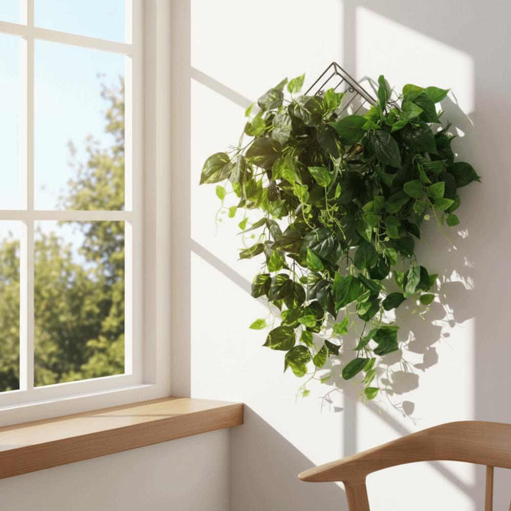 Plastic Fake Hanging Plants Handmade Artificial Realistic Vine Plants Decorative Lifelike Fake Tree Leaves Indoor Decoration