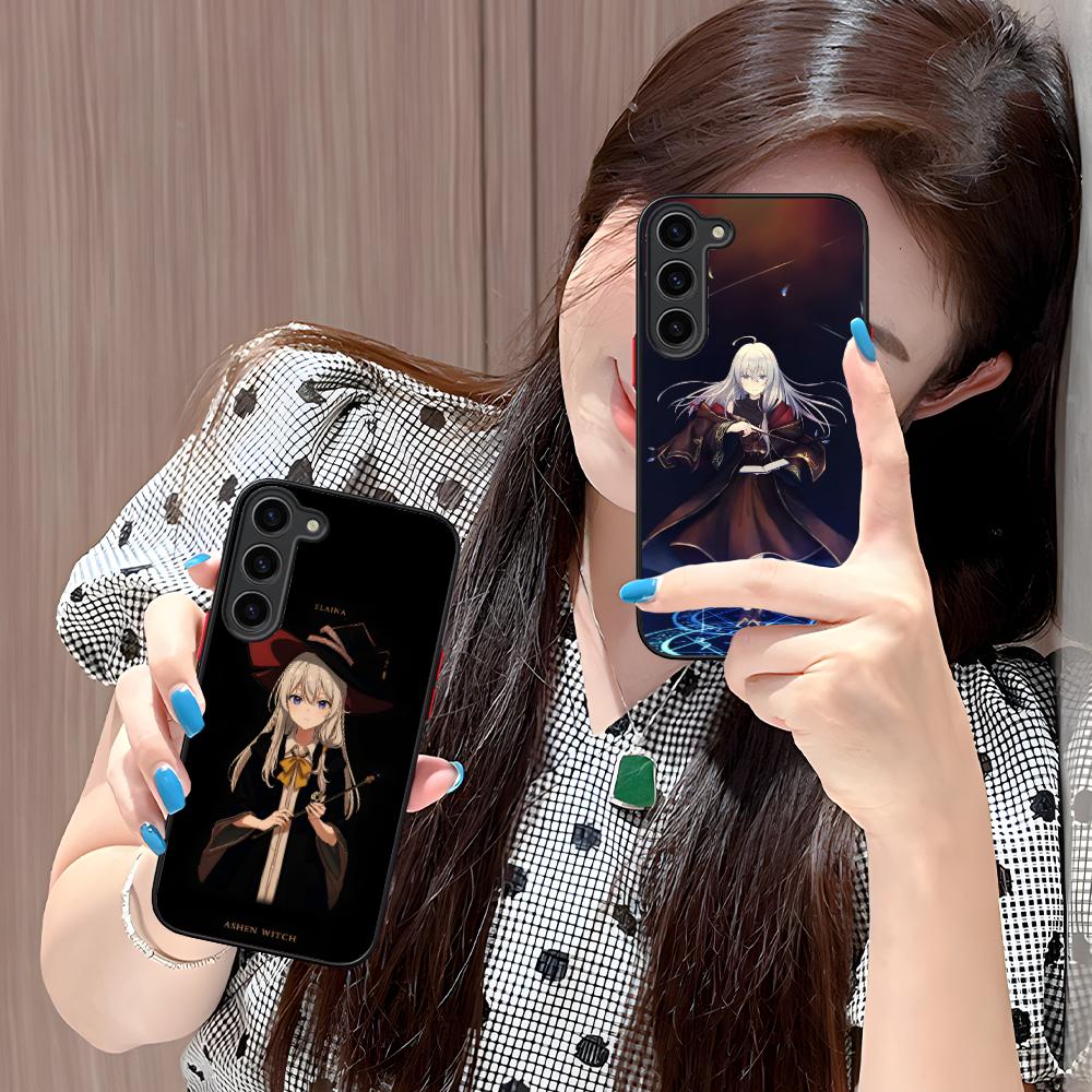 Wandering Witch Elaina Silicone Mobile Phone Case for Samsung Galaxy S26 S25 S24 S23 S22 S21 Plus FE Ultra Colorful Cover