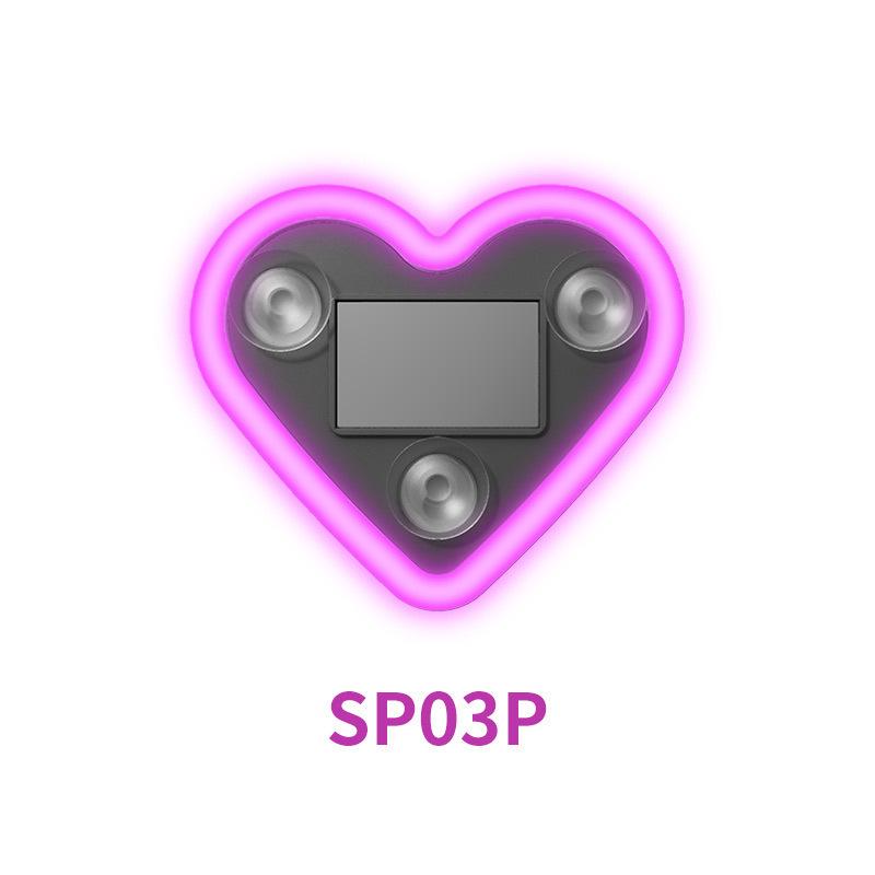 Heart-Shaped Solar Car Window Neon Light: Interior Decoration