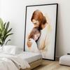 Embraces of Hope - Jesus Hugging a Girl Embraces of Hope - Jesus Hugging a Girl, 30X40 Cm, Black Aluminum Frame, 230 Matte Paper