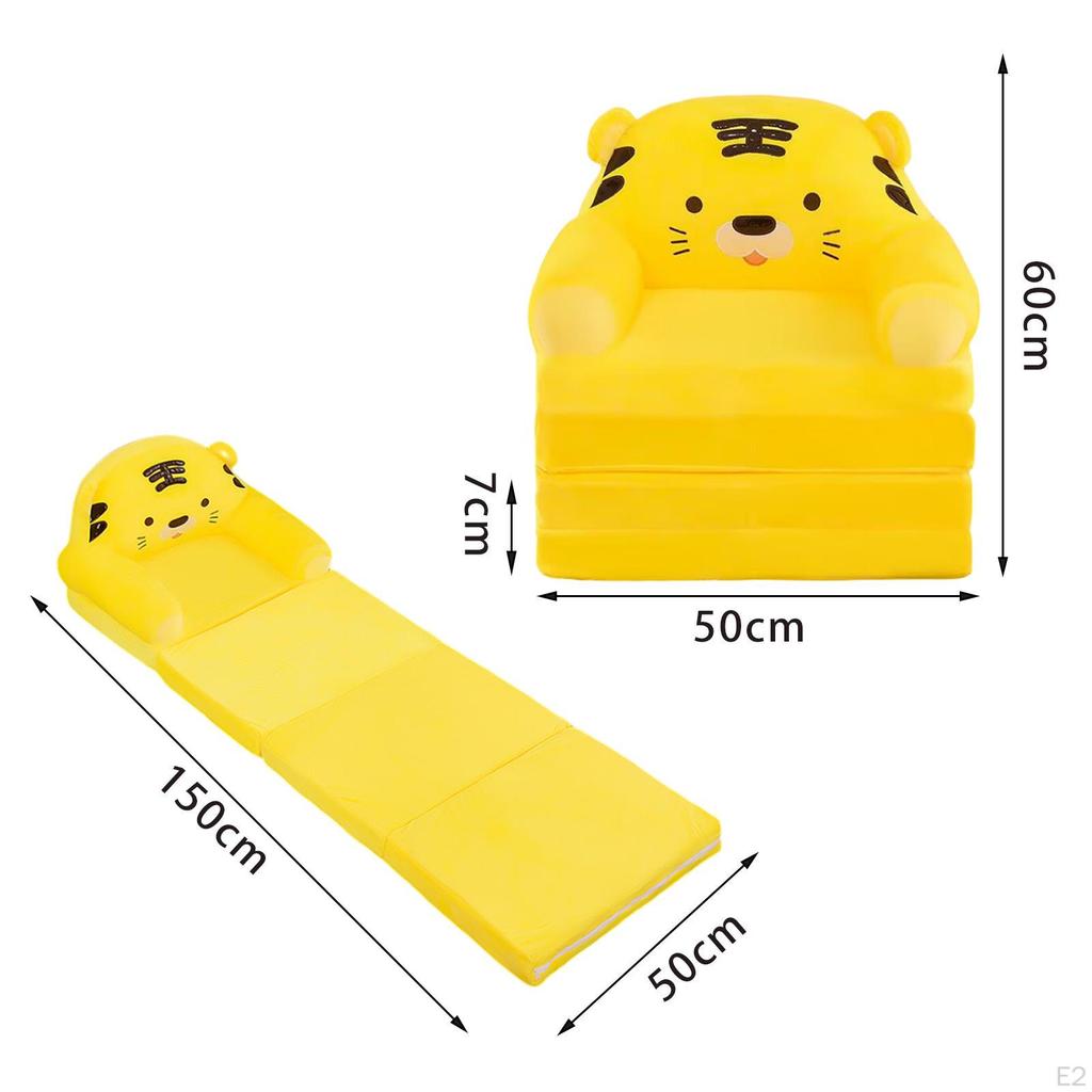 Boys Girls Cartoon Foldable Kids Sofa Cover Children Couch Backrest Armchair Slipcover Cute Lovely