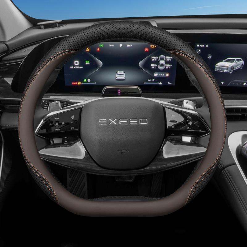 Leather Car Steering Wheel Cover for CHERY Exeed LX TXL VX 2024 2025 2026 Interior Accessories