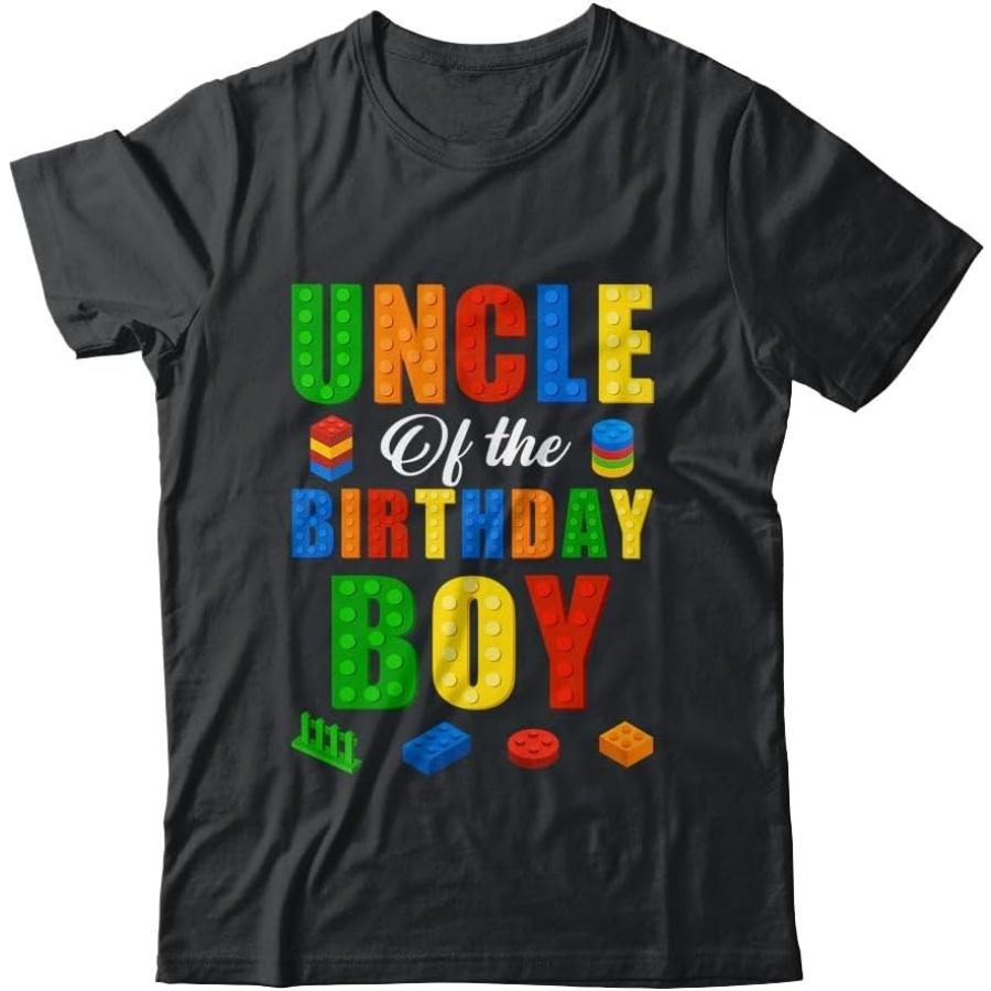 TeesPure Uncle Birthday Boy Master Builder Building Bricks Blocks Shirt Short Sleeve Tee XXXXXL разноцветный