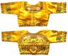 Pujia Mills Women's Malbari Phantom Silk Half Sleeve Blouse (Handwork Blouse_Yellow_42)