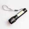 Hot XPE +COB Zoomable Light Lamp Torch With LED Flashlight 18650 USB Rechargeable