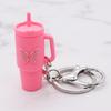 Popular Soft Rubber Stanley Cup Pendant Keychain - Creative Milk Tea Cup Keyring Available
