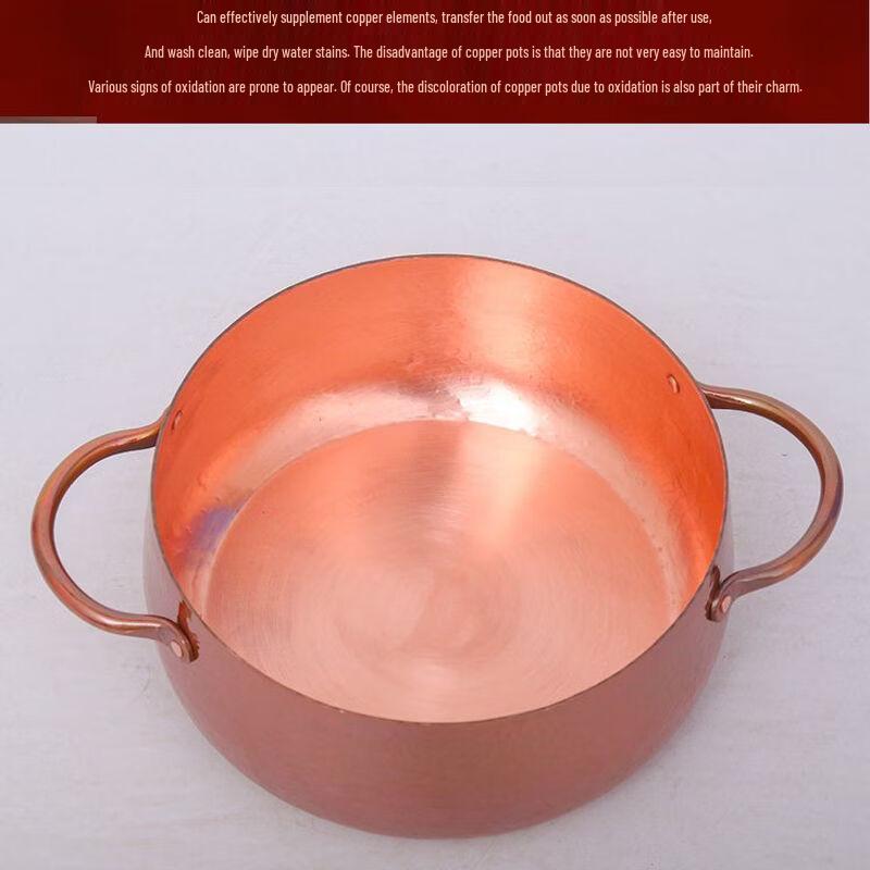 Handgefertigter gehämmertes Kupfertopf im japanischen Stil