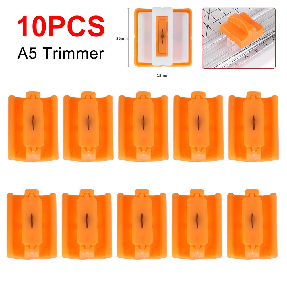 10 Stück A4/A5 Papier Schneiden Ersatzklingen Guillotine Papierschneider mit Ausziehbarer Skala für Fotoschneider Scrapbooking Zubehör