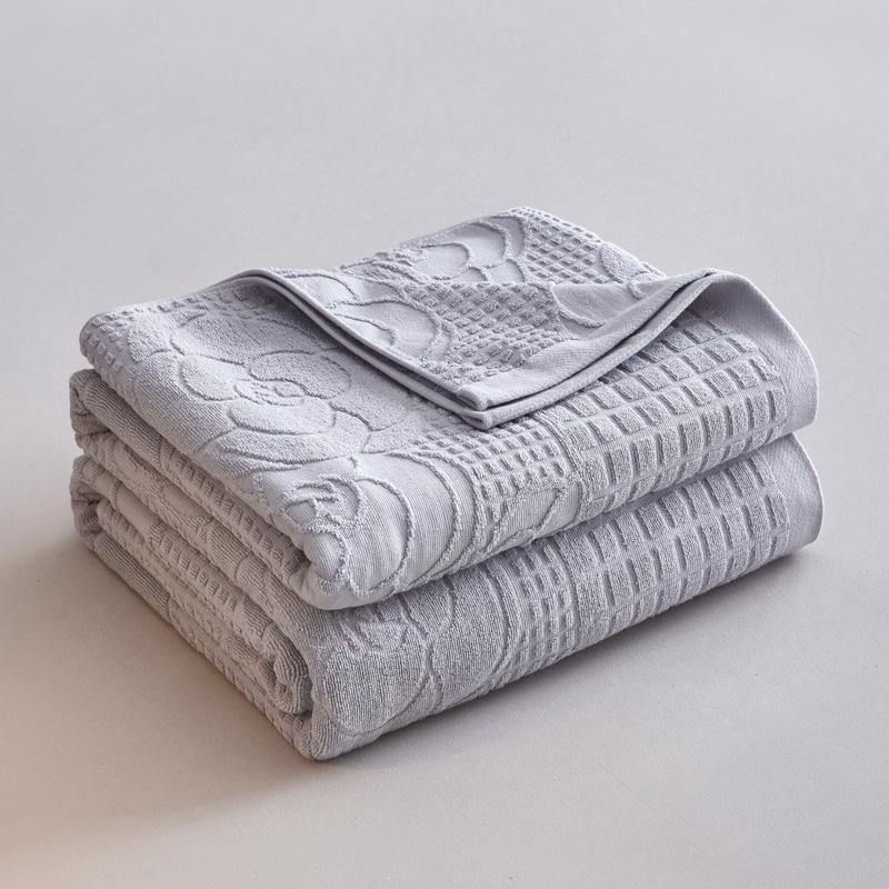 Rose Jacquard Cotton Terry Blankets For Beds Vintage Towel Quilt Blanket Breath Bed Sheet Bedspread Sofa Cover Throw Blankets