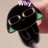 1/3Pcs Fun Cartoon Anime Peripherals Luo Xiaohei Brooch Cute Black Cat Rocking Acrylic Badge For Backpack Decor Accessories