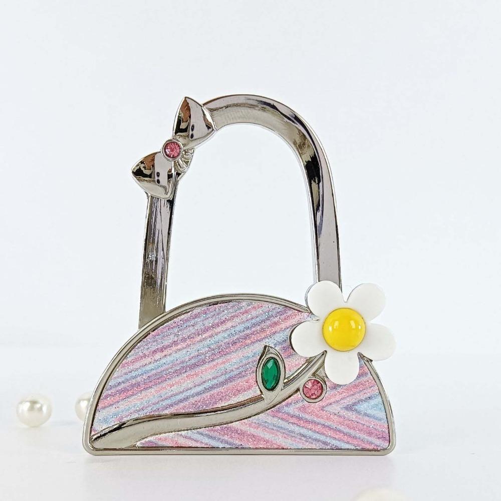 Flower Design Handbag Hanger for Women Portable Table Hanger Pretty Purse Hanger  for Table