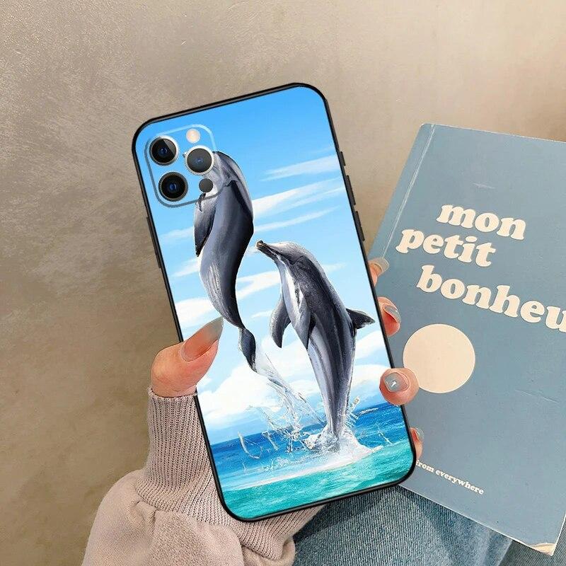 Dolphin Phone Case For iPhone Samsung Galaxy Redmi Xiaomi Oppo OnePlus Note S A 7 8 9 10 11 12 13 14 20 21 22 23 53 54 Pro Max Plus Ultra TPU Soft