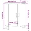 Sideboard Betongrau 69,5 x 34 x 90 cm Holzwerkstoff