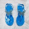 Mode 2025 NEU Sommer Damen Flache Strand Glitzernde Strasssteine Schmetterling Sandalen Zehensteg Flip Flops Hausschuhe Damenschuhe