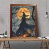 DIY Diamond Painting Canvas Witch Under Full Moon Design 5D Full Drill Art Creative Leisure Craft Home Wall Decor