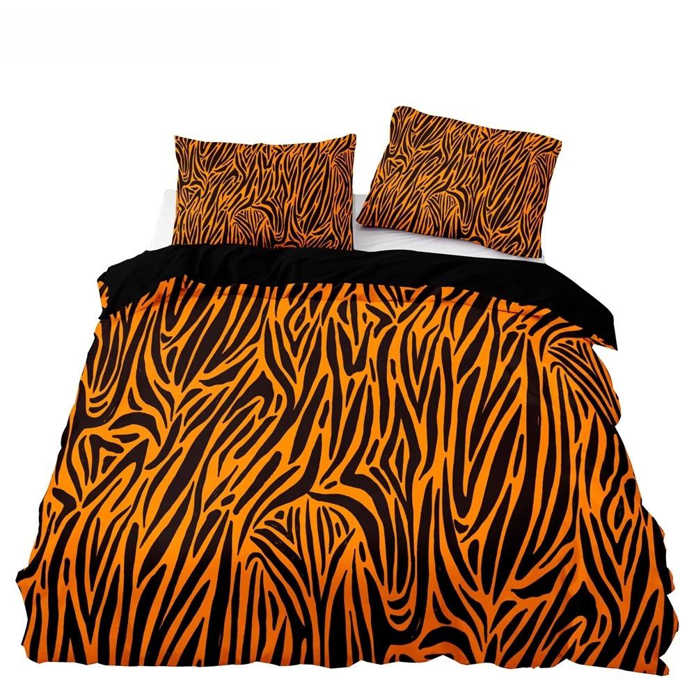 Set Biancheria da Letto Stile Americano Queen Rosa Motivo Leopardo Copripiumino con Federa Singolo Matrimoniale King Piumino Morbido Copriletto
