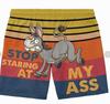 Men's 3D Turkey Head & Banana Print Swim Shorts