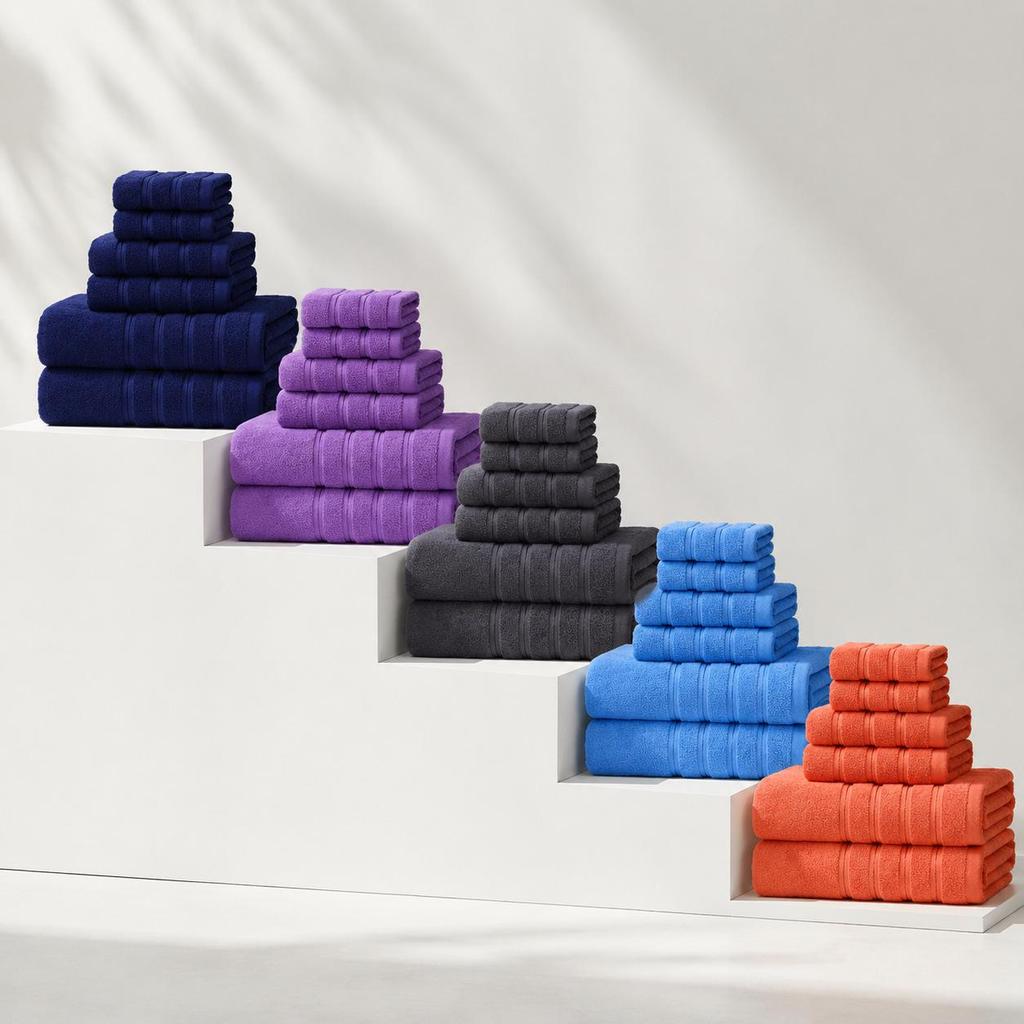 Five-Star Quality Cotton Towel Set – Thick, Soft, Absorbent Bath and Face Towels, 3-Piece Set
