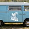 Tropische Surf-Vinyl-Autoaufkleber Wasserdichte Decals für SUV LKW Strandreisen Sommer Auto Karosserie Fenster Dekor Zubehör