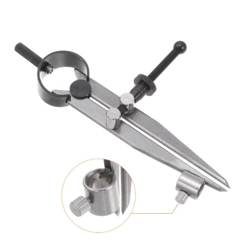 uxcell Spring Joint Caliper 4"/100mm, Iron Adjustable Spring Divider Caliper with Pencil Holder for Metalworking, Geometric Drawing, and Woodworking