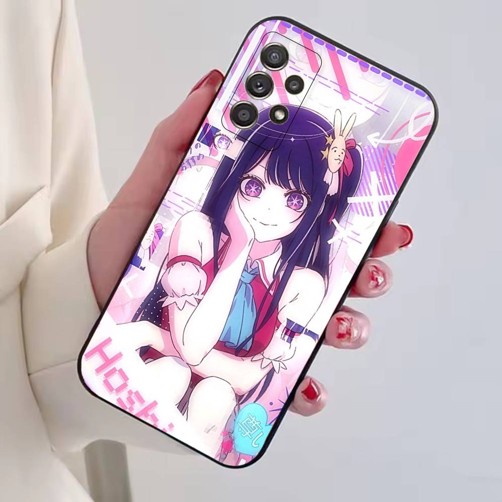 O-Oshi No Ko Anime Ai Hoshino Phone Case Black Silicone Soft For Samsung S25,S24,S21,S22,S23,S30,Ultra,S20,Plus,Fe,Lite