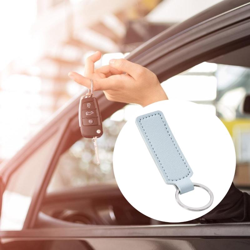 PU Leather Keychain Organizers Lightweight Design Water Resistant For Motorcycles Car Home Keys Easy Carry Daily Commute