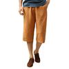 Men's Casual 45720 Pants Cotton Linen Solid Color Shorts with Pockets Breathable Quick Dry
