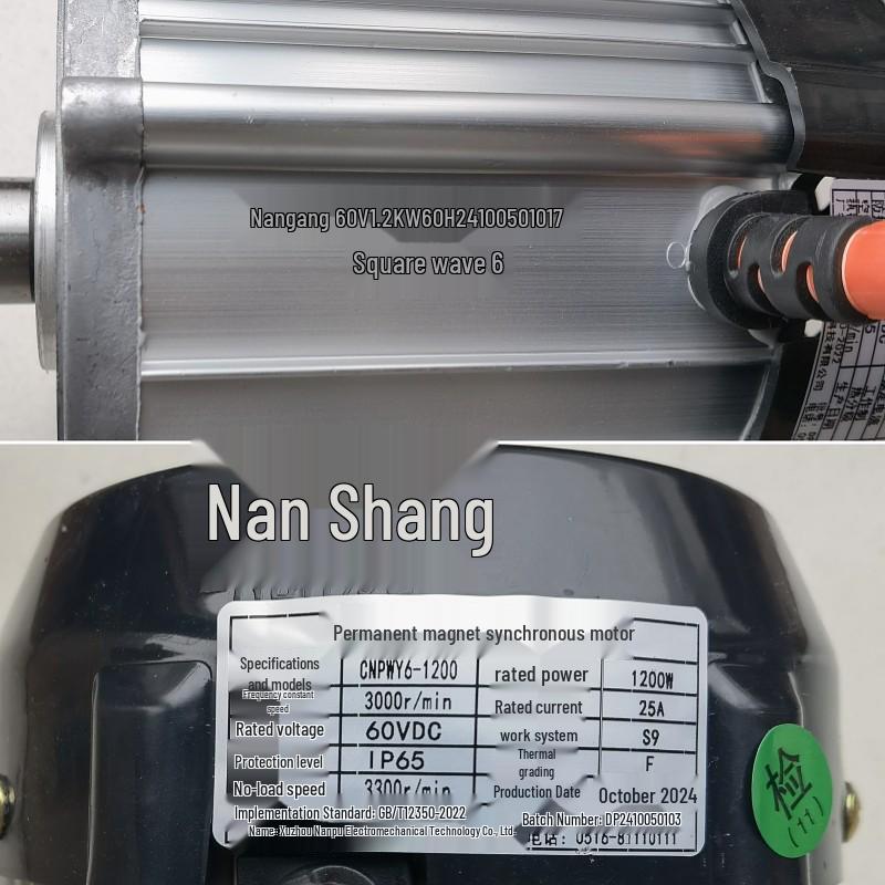 

Постійний магнітний щітковий двигун постійного струму Nanpu 1200 В для електричних триколісних/чотириколісних транспортних засобів