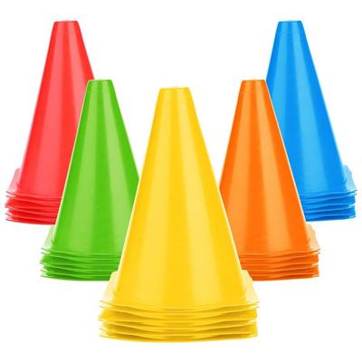 6Pcs 18cm Football Training Cone Plastic Soccer Cone Markers Football Marking Holder Accessory