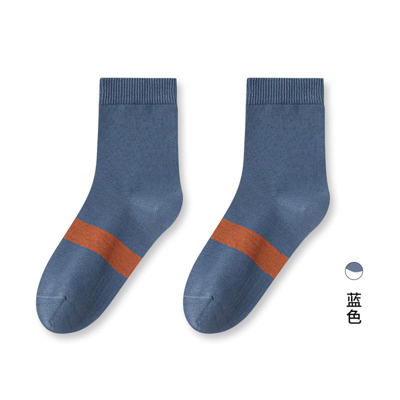 91% Cotton Boneless 7A Antibacterial Socks Men'S Four Anti-Pilling And Sweat-Absorbing Men'S Medium Tube Business Sports Socks