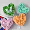 Flower Butterfly Candle Silicone Mold 3D Heart Butterfly Craft Soap Resin Cement Mold DIY Chocolate Cake Baking Tool Home Gift