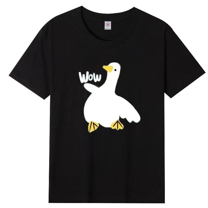 Damen Sommer Beliebtes Kurzarm-T-Shirt Baumwolle Atmungsaktiv Lockeres Oberteil Bedrucktes T-Shirt Lässig