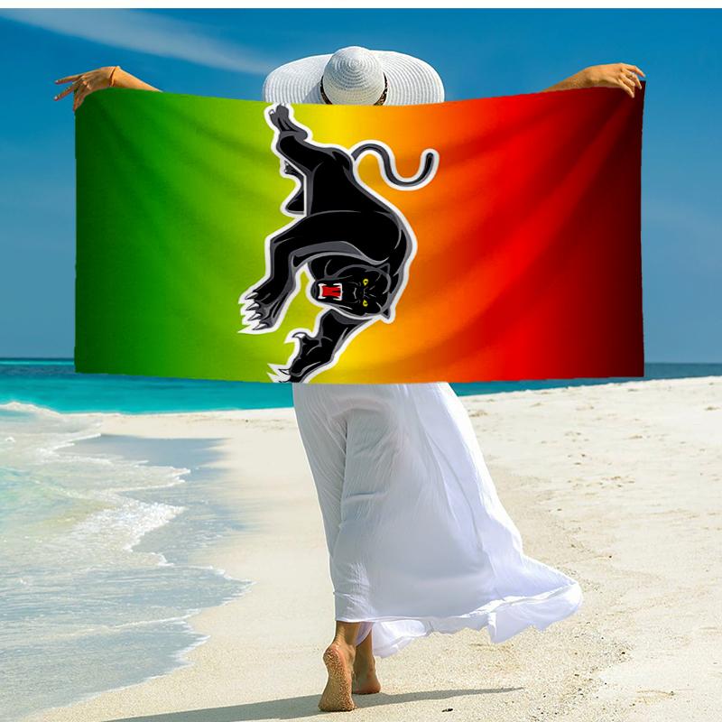 panthers Fashion Beach Towel: Ideal for Summer Adventures Soft, absorbent and quick drying suitable for swimming and bathing