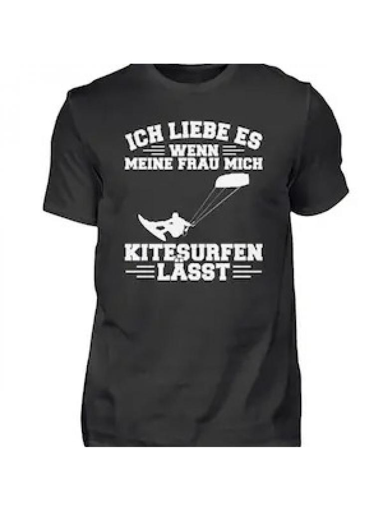 Unisex T-shirt Kitesurfer- I Love Kitesurfing Kiting Sayings Kite- Men&39s Shirt