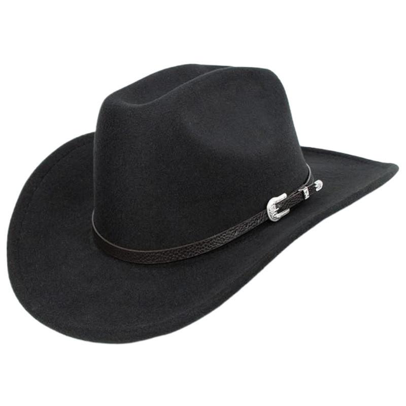 

Cowboy Hat For Men Women With Sun Protection Wide Brim Polyester Summer Fashion Style Black A