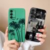 Case For Samsung Galaxy M23 M33 M35 M53 5G Fashion Black Coconut Tree Silicone Soft Cover SamsungM23 M 33 M35 M53 5G Funda Shell