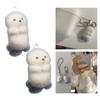20Pieces 3D Flocking Otter Charm Set for Handmade Keychain Jewelry Creation Jewelry Accessories Flocking Texture