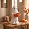 Spirit Figurine with Pumpkin Bowl Cute for Mantel, Desk