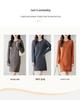 2025 Autumn/Winter Women's Plus Size Loose Wool Dress with Buttons and Inner Layer Short Skirt