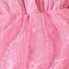 Sweet Floral Long Sleeve Baby Girl Romper Dress with Mesh Skirt
