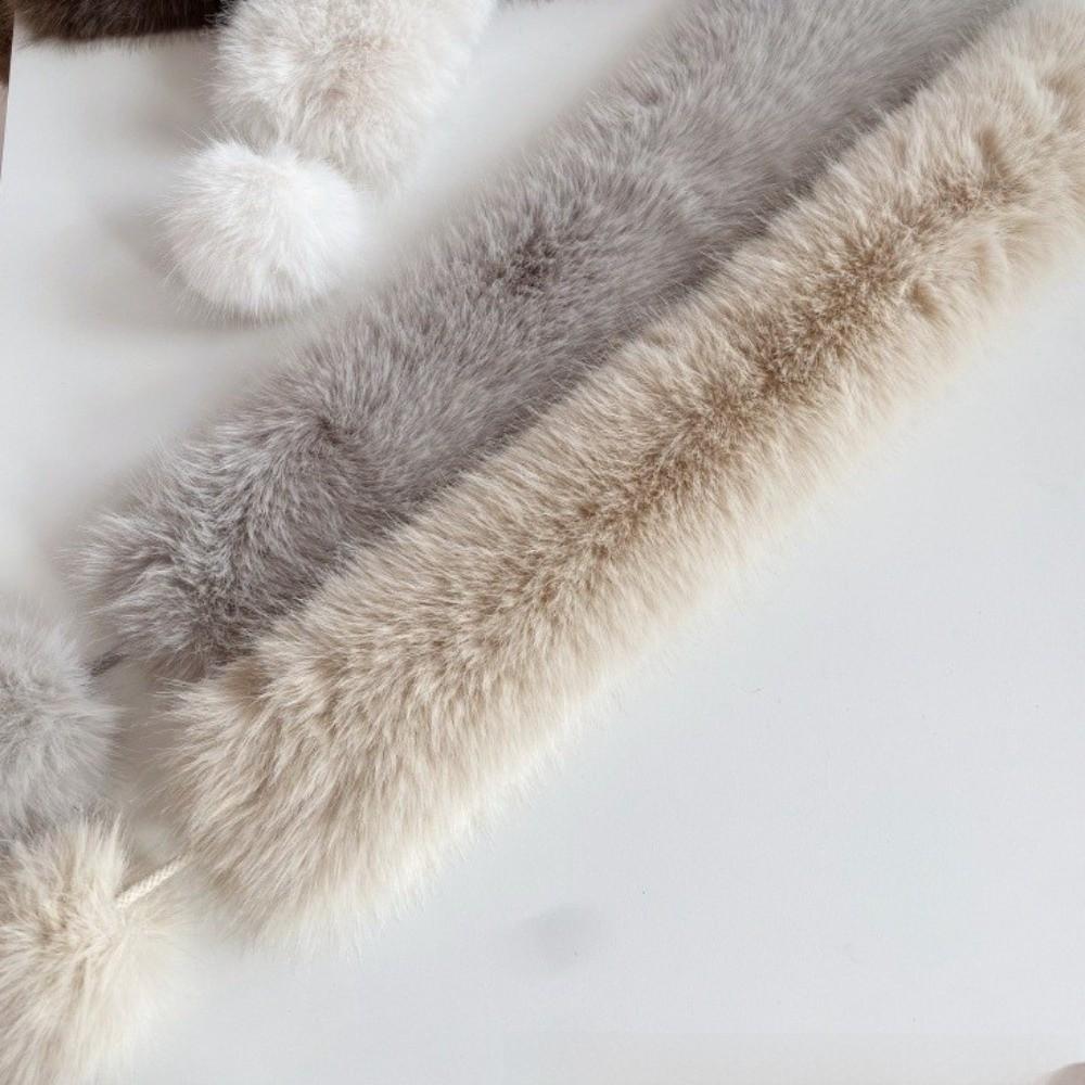 Magnetic Plush Scarf Thickened Cross Neck Warmer Neck Cover Imitation Fur Scarf  Winter