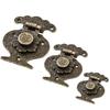 10 Pcs Retro Antique Bronze Hasp Lock Zinc Alloy Bronzed Mini Cabinet Buckle Lock Vintage Style Decorate Brass Box Buckle Lock