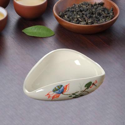 Ceramic Dosing Vessel Chinese Tea Scoop Single Coffee Tray Bean Weighing for Office