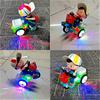 Tipmant Baby Toddler Electric Tricycle Toy Cartoon Motorcycle Vehicle Stunt Performance, Music, Luminous Lights, Kids Birthday Gifts (Boy)
