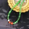 Ανατολίτικη Γοητεία Πράσινη Φυσική Πέτρα με Χάντρες Νέο Κινέζικο Κολιέ Ρετρό Αχάτης Μαργαριτάρι Βραχιόλι Σετ Σκουλαρίκια 556