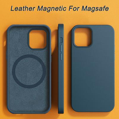 Luxury Leather Magnetic Case for IPhone 15 Pro Max 14 13 Pro Max Plus Mini for Magsafe Wireless Charging Phone Cases Back Shockproof Cover