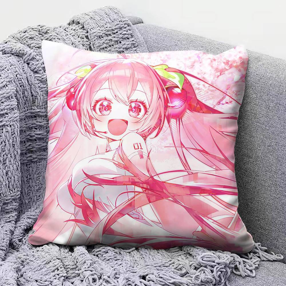 Sakura Miku Home Sofa Cushion Covers and Aecorative Custom Pillow Covers