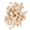 100Pcs Wooden Cubes Pine Square Blank Blocks for DIY Craft Early Childhood Puzzle Toy 10mm